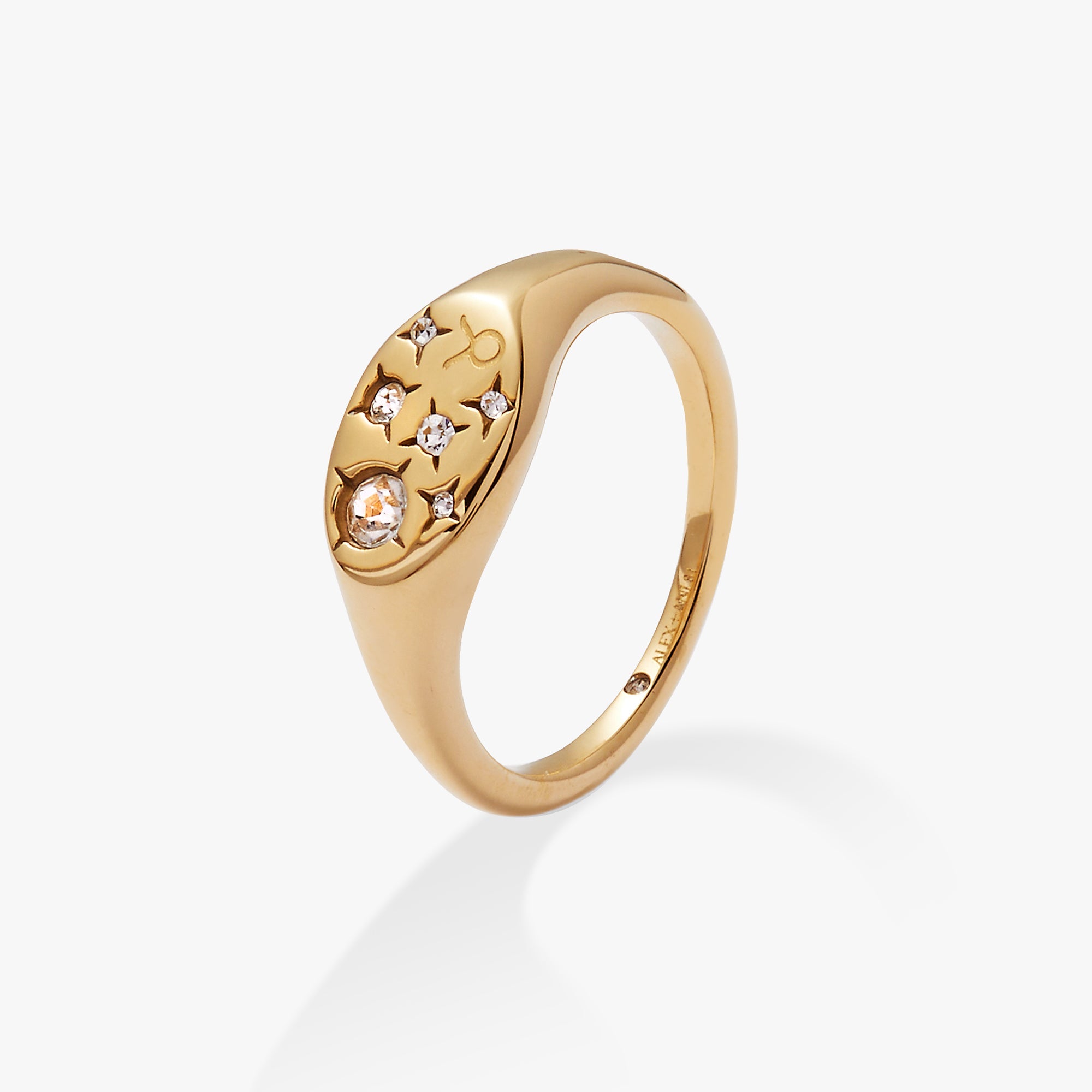 Taurus Zodiac Ring Stainless Steel Gold | Alex and Ani