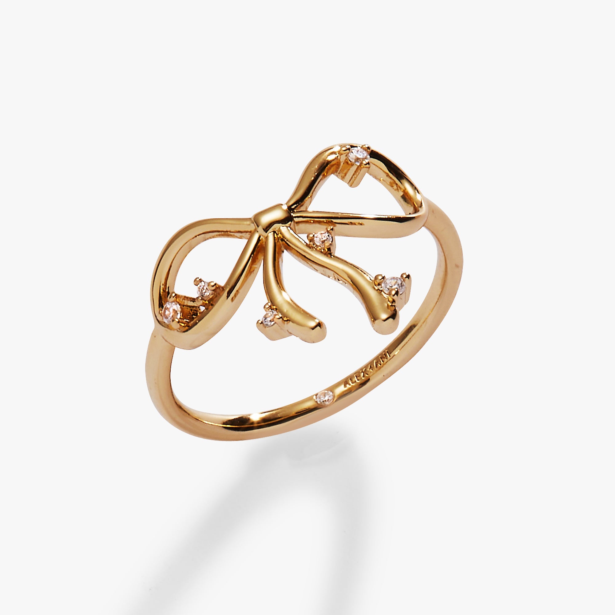 Coquette Bow Ring Shiny Gold | Alex and Ani