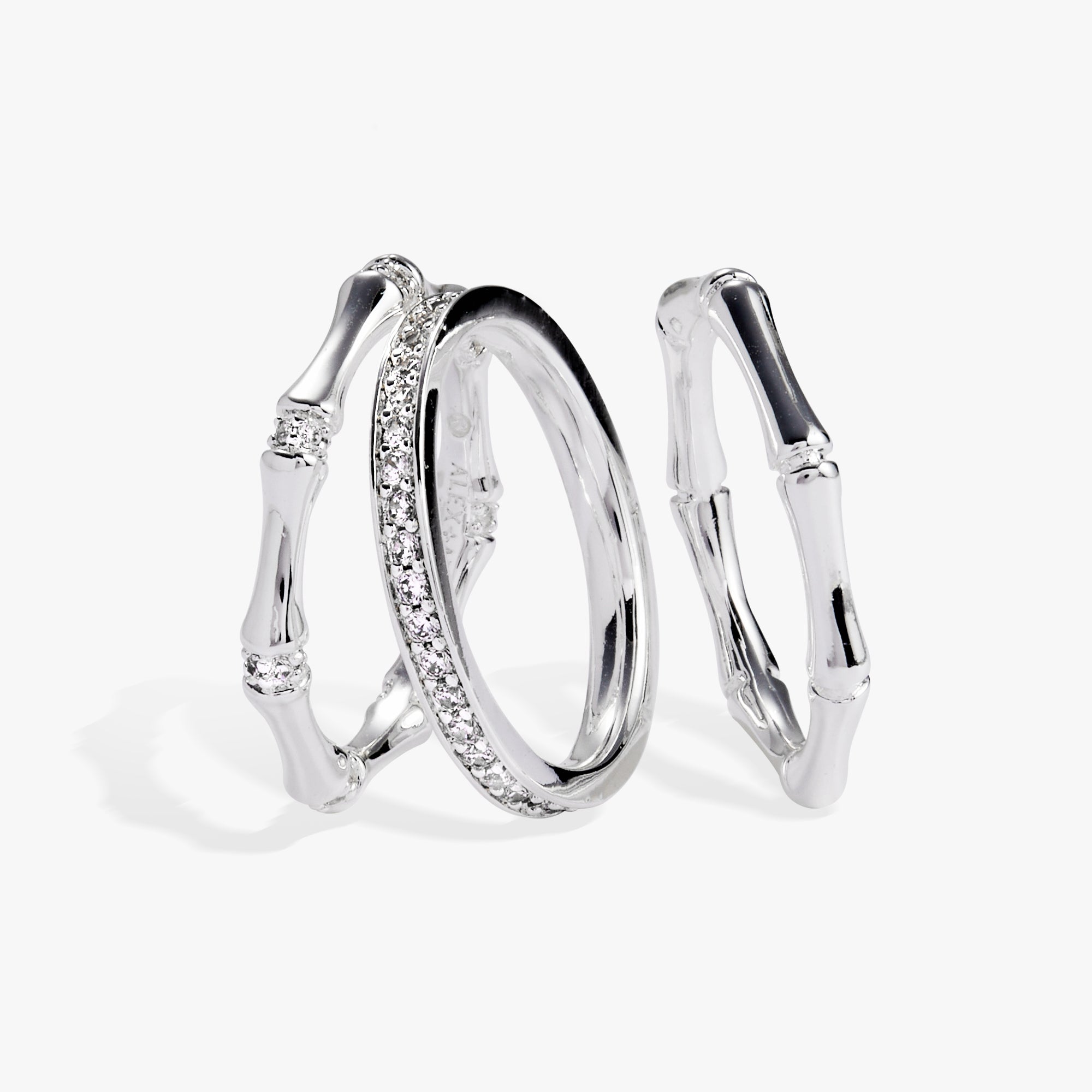 Bamboo Trio Ring Set Gold | Alex and Ani
