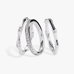 Bamboo Trio Ring Set Gold | Alex and Ani