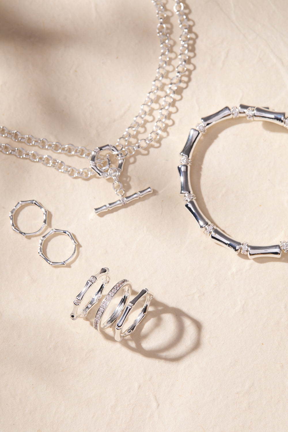 Bamboo Trio Ring Set Gold | Alex and Ani