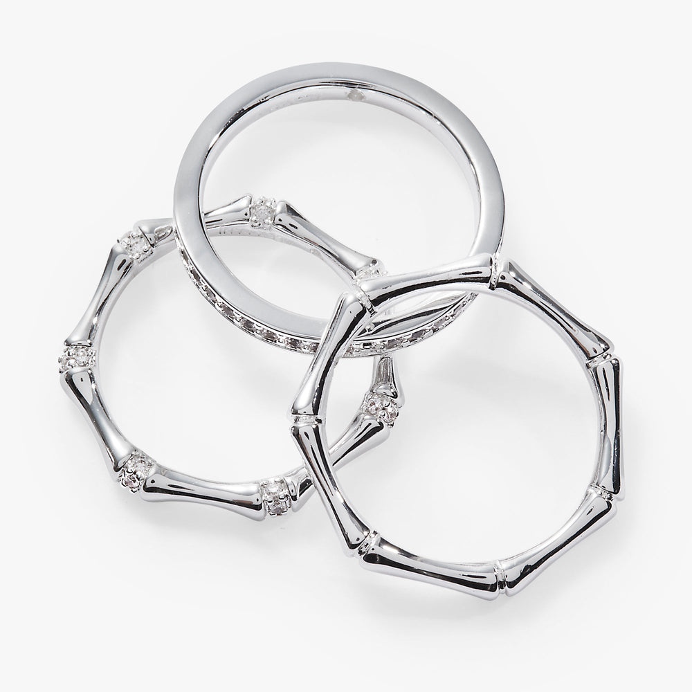 Bamboo Trio Ring Set Gold | Alex and Ani