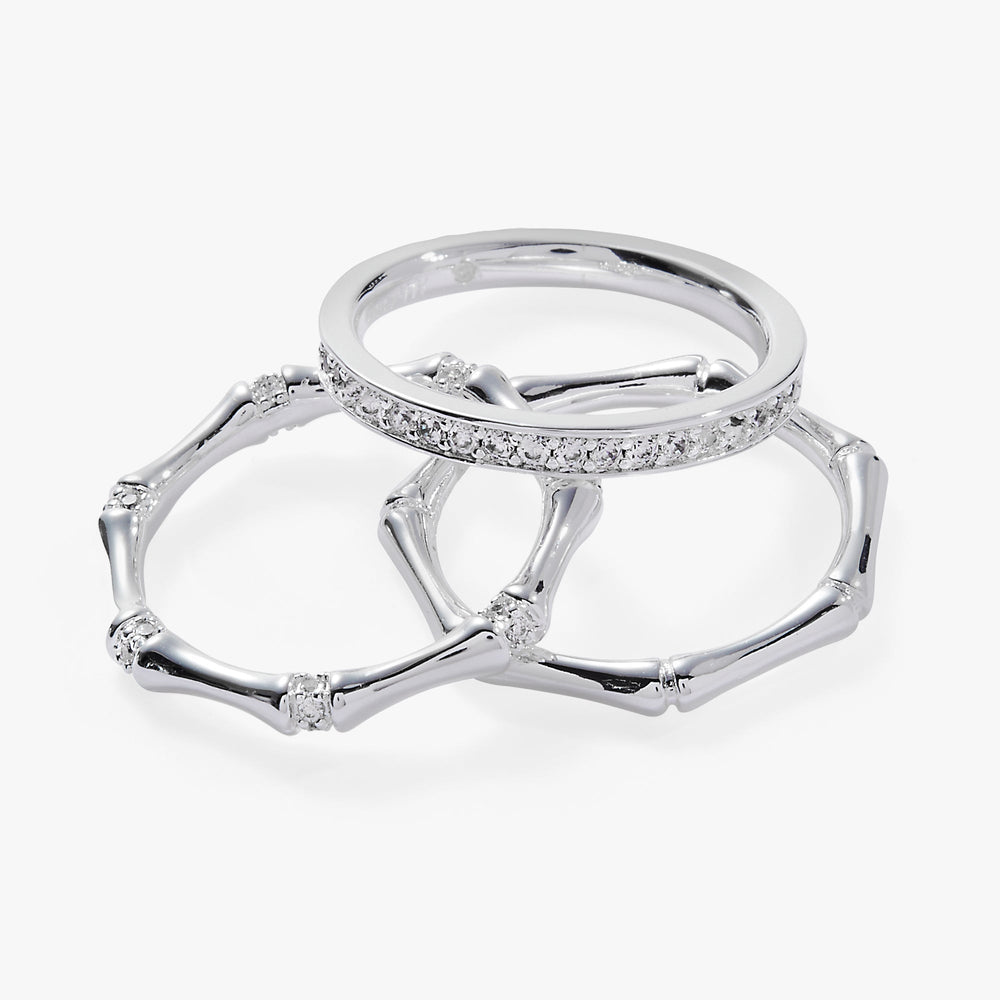 Bamboo Trio Ring Set Gold | Alex and Ani