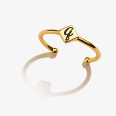 Initial Q Ring, Adjustable - Alex and Ani .925 Sterling Silver | Alex and Ani