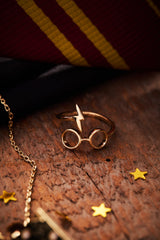 Harry Potter™ Glasses + Scar Ring Wrap - Alex and Ani 14kt Gold Over Sterling Silver | Alex and Ani