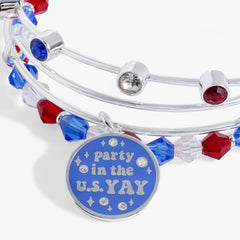 Party in the U S Yay! Set of 3 Silver | Alex and Ani