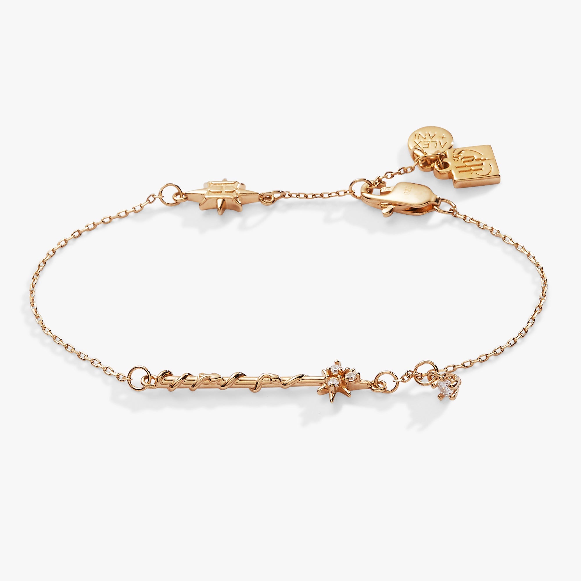 Harry Potter Hermione Wand Bracelet 14kt Gold Over Sterling Silver | Alex and Ani