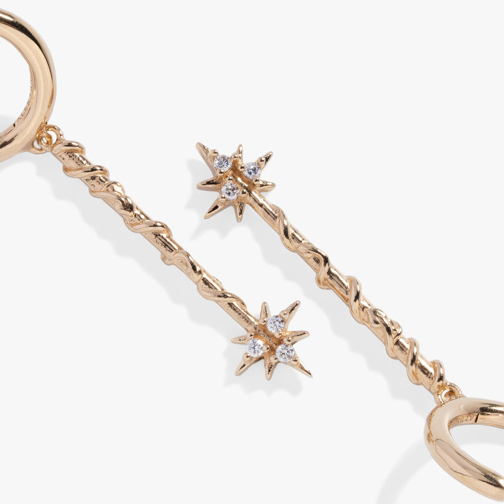 Harry Potter Hermione Wand Earrings 14kt Gold Over Sterling Silver | Alex and Ani