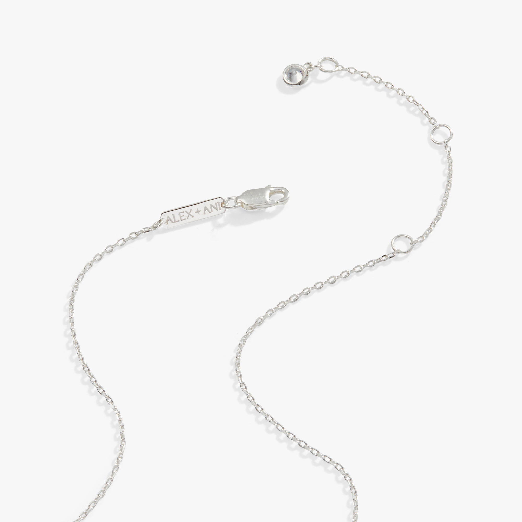 Butterfly + Crystal Necklace, Adjustable Sterling Silver | Alex and Ani