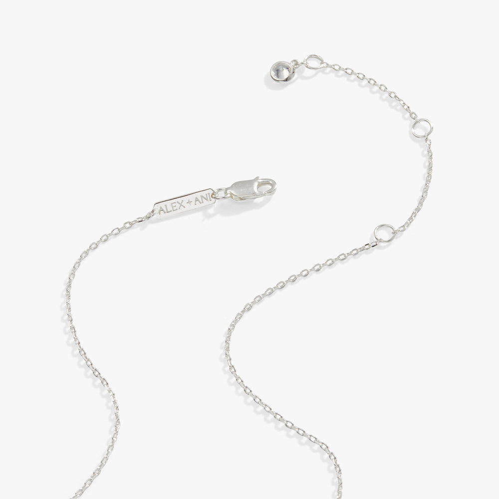 Butterfly + Crystal Necklace, Adjustable Sterling Silver | Alex and Ani