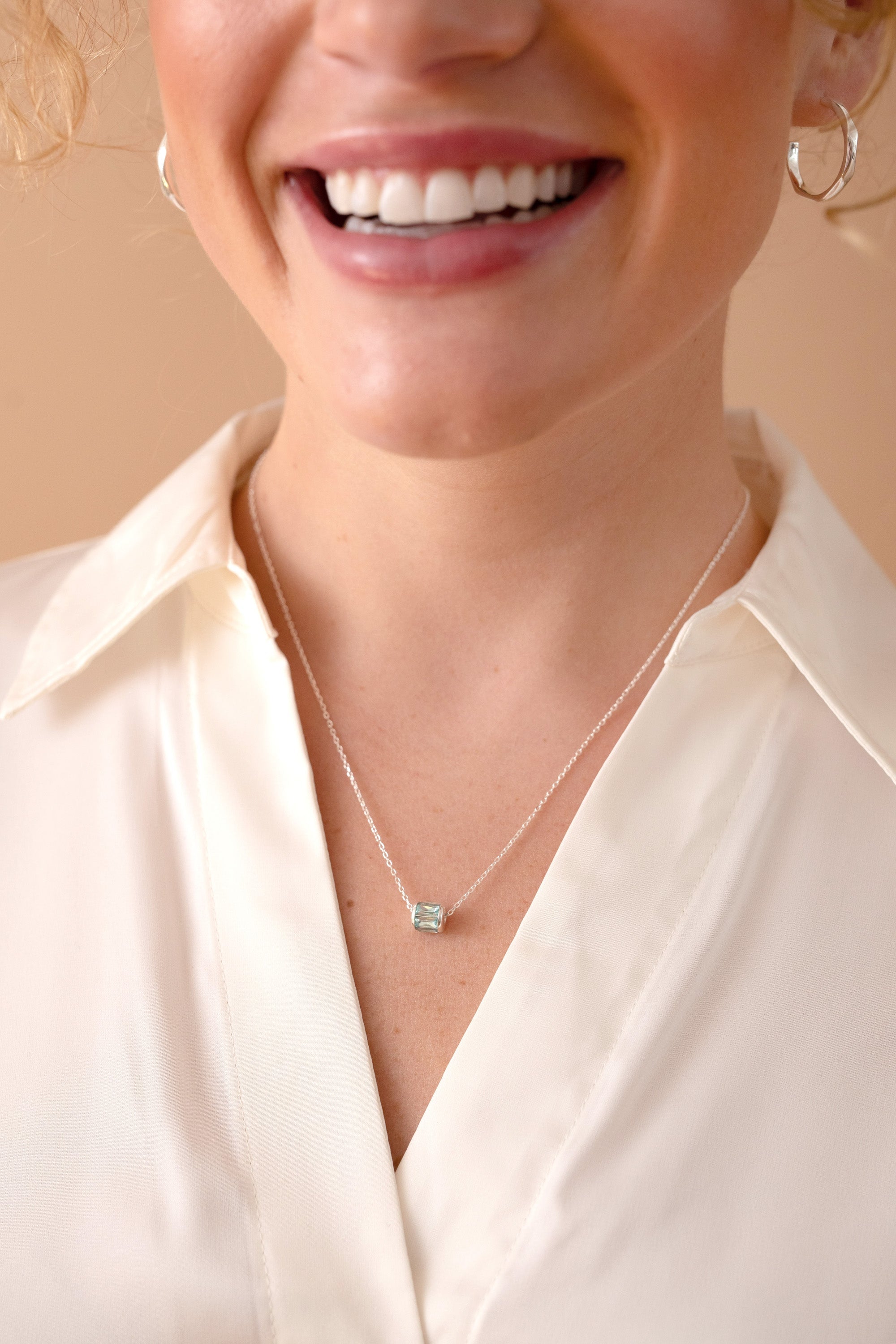 March Birthstone Precious Pendant Necklace 14kt Gold Over Sterling Silver | Alex and Ani