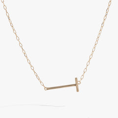 Precious Elongated Initial Necklace T 14kt Gold Over .925 Sterling Silver | Alex and Ani