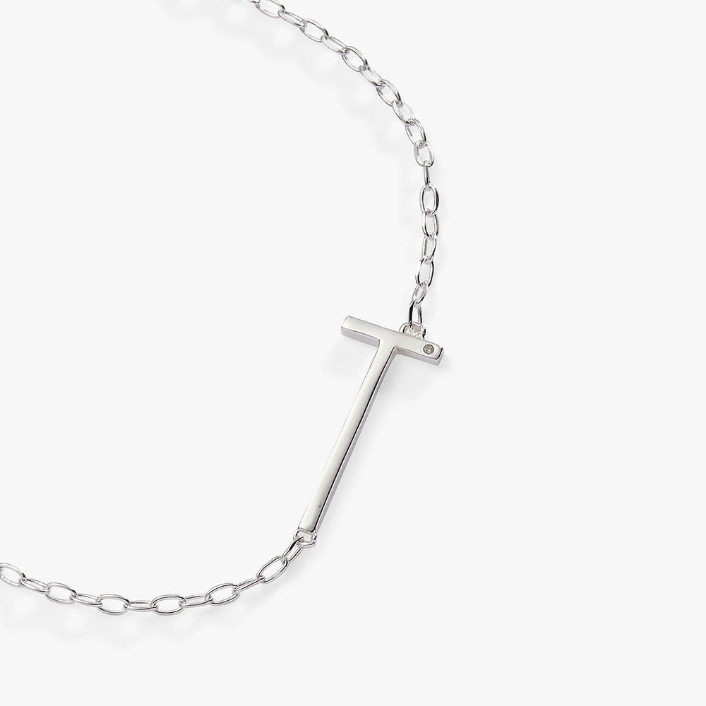 Precious Elongated Initial Necklace T 14kt Gold Over .925 Sterling Silver | Alex and Ani