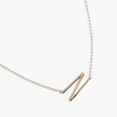 Precious Elongated Initial Necklace N 14kt Gold Over .925 Sterling Silver | Alex and Ani