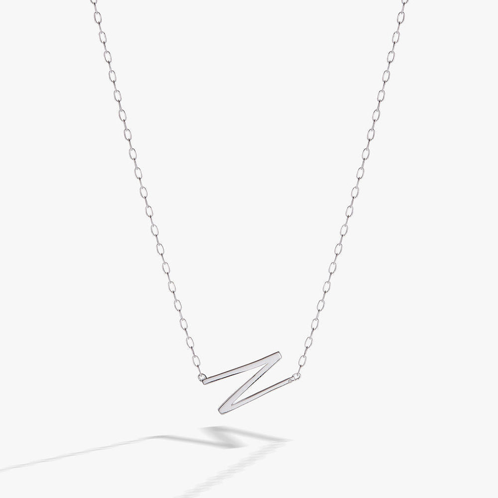 Precious Elongated Initial Necklace N 14kt Gold Over .925 Sterling Silver | Alex and Ani