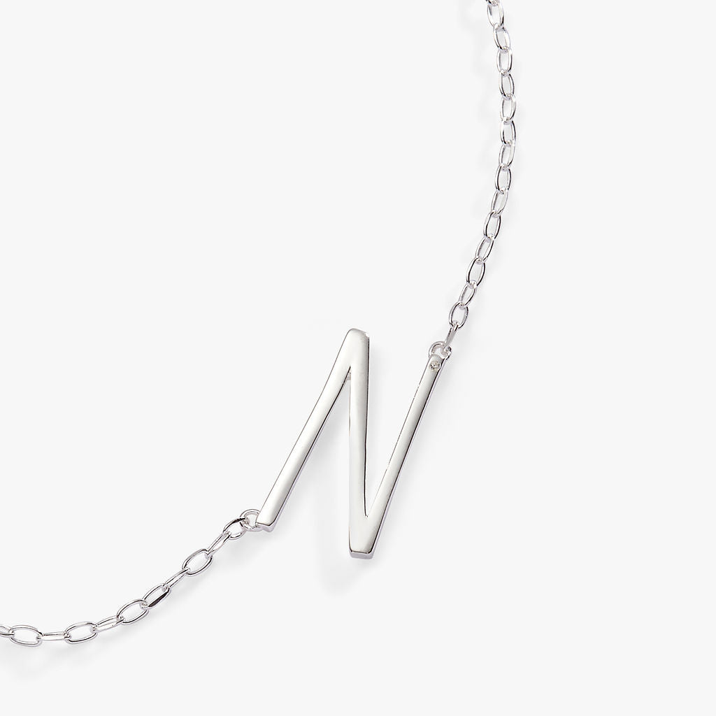 Precious Elongated Initial Necklace N 14kt Gold Over .925 Sterling Silver | Alex and Ani