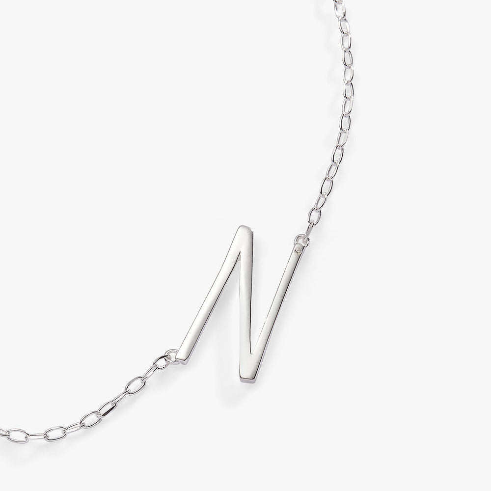 Precious Elongated Initial Necklace N 14kt Gold Over .925 Sterling Silver | Alex and Ani