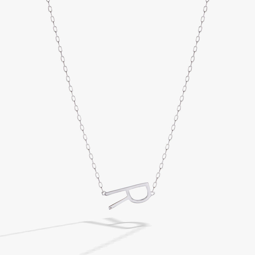 Precious Elongated Initial Necklace R Sterling Silver | Alex and Ani