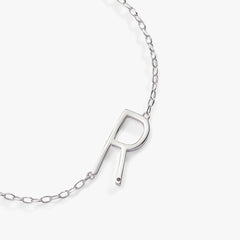 Precious Elongated Initial Necklace R Sterling Silver | Alex and Ani