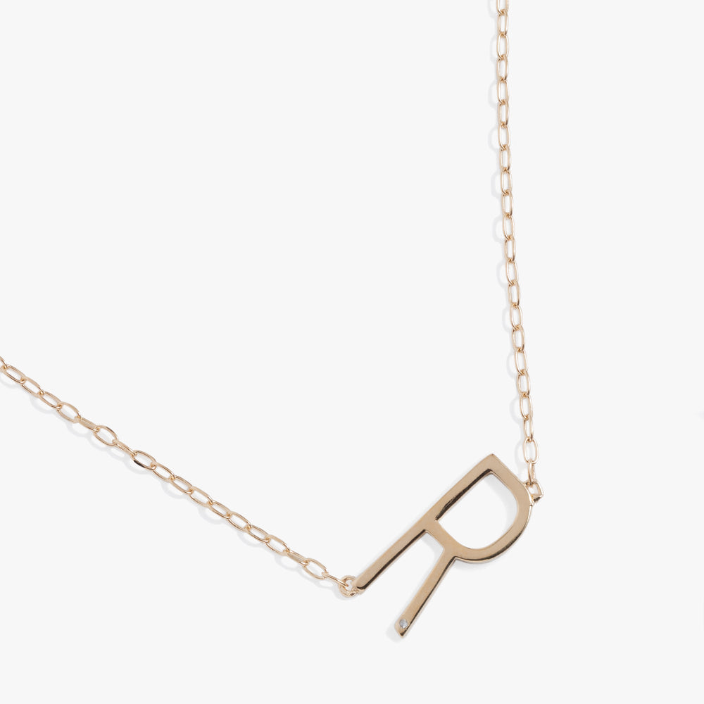 Precious Elongated Initial Necklace R Sterling Silver | Alex and Ani
