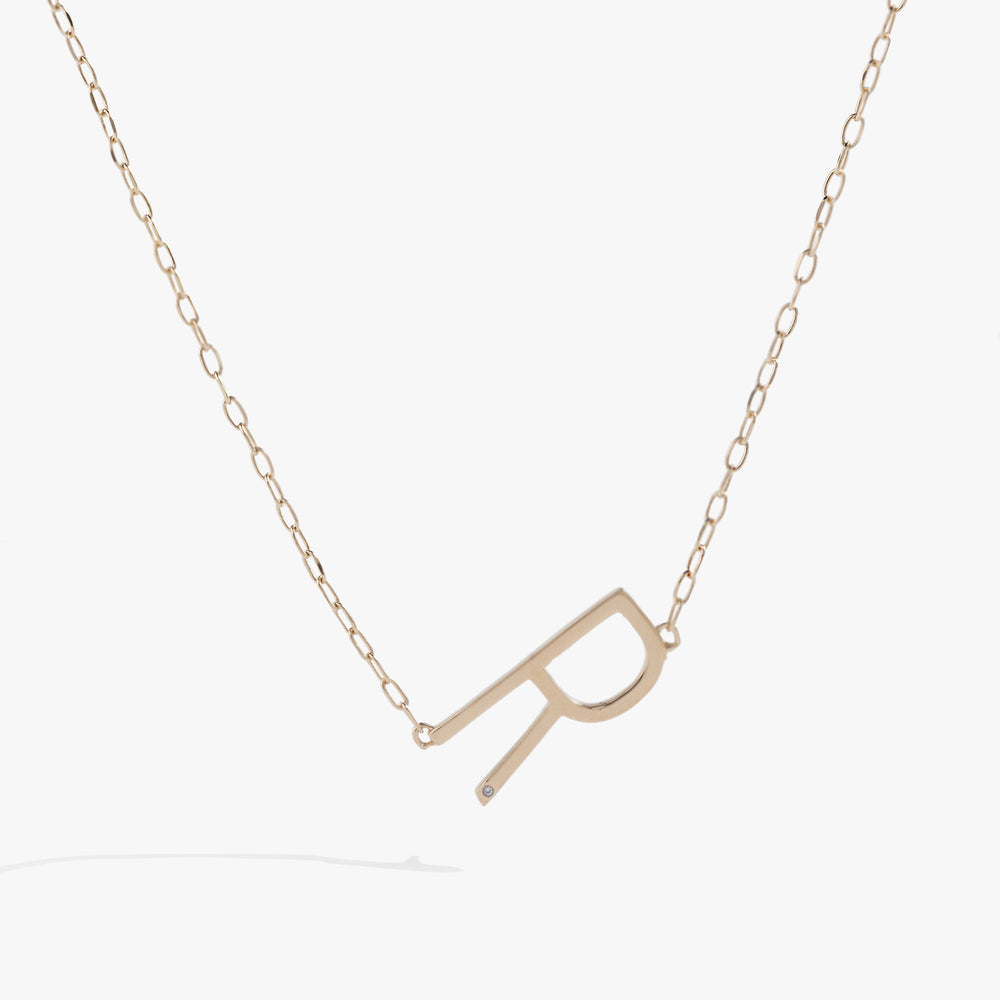 Precious Elongated Initial Necklace R Sterling Silver | Alex and Ani