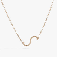 Precious Elongated Initial Necklace S 14kt Gold Over .925 Sterling Silver | Alex and Ani