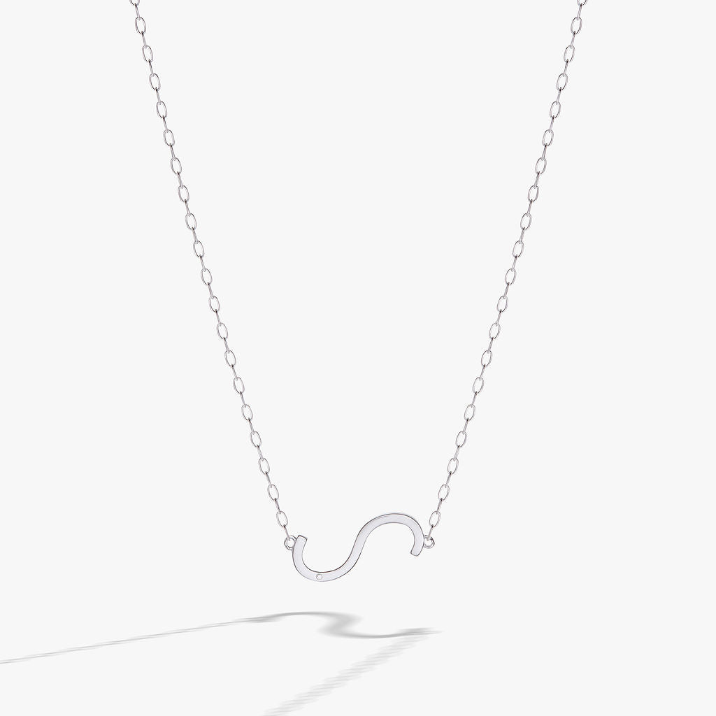 Precious Elongated Initial Necklace S 14kt Gold Over .925 Sterling Silver | Alex and Ani