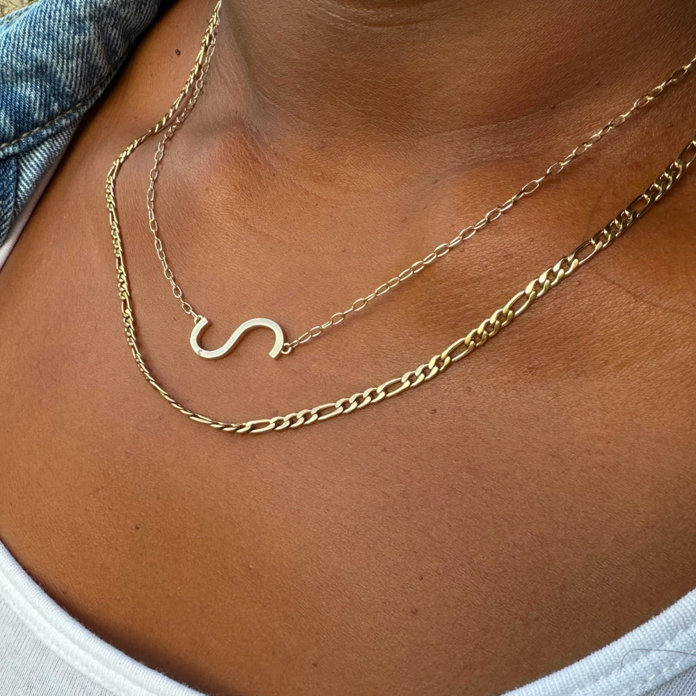 Precious Elongated Initial Necklace S 14kt Gold Over .925 Sterling Silver | Alex and Ani