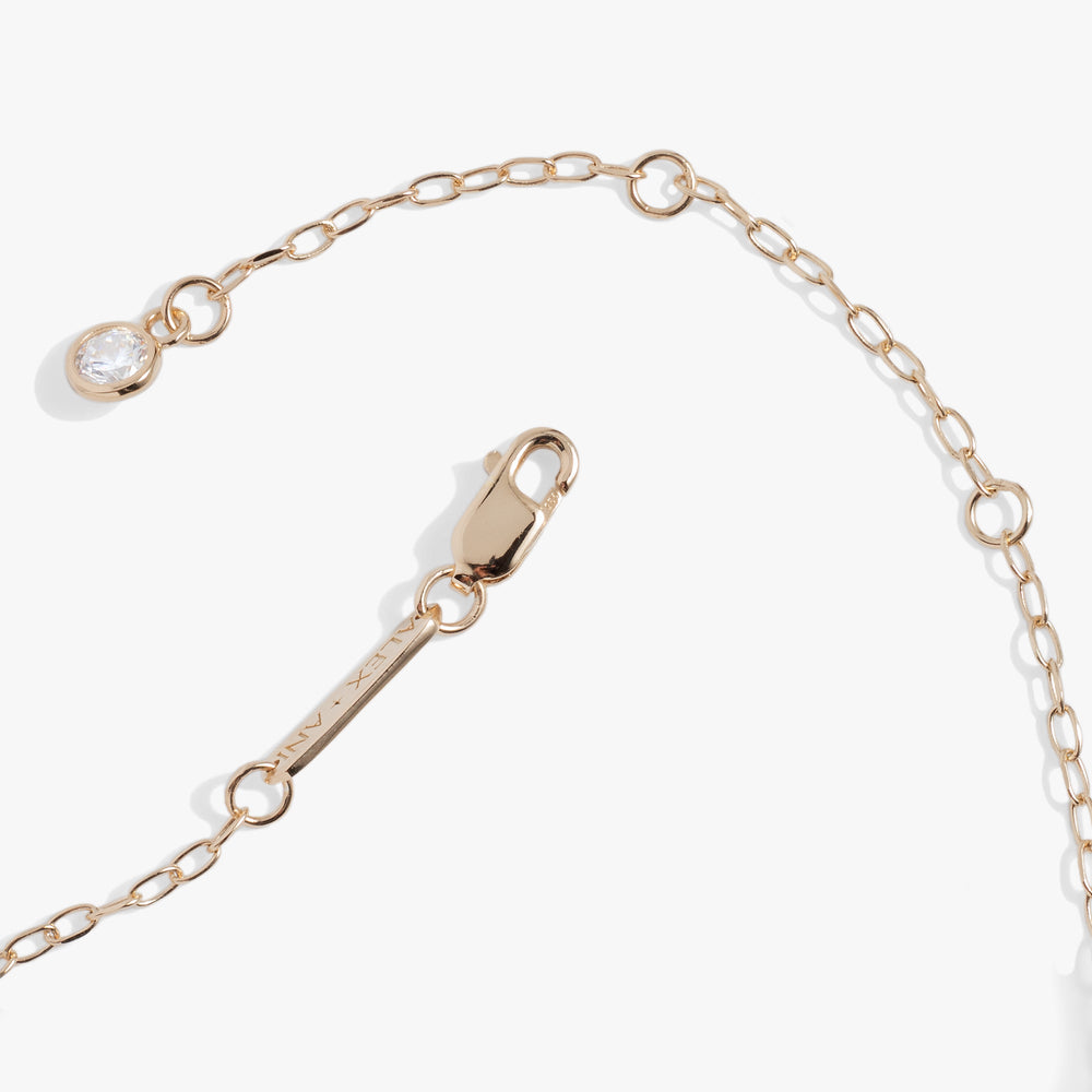 Precious Elongated Initial Necklace V 14kt Gold Over .925 Sterling Silver | Alex and Ani