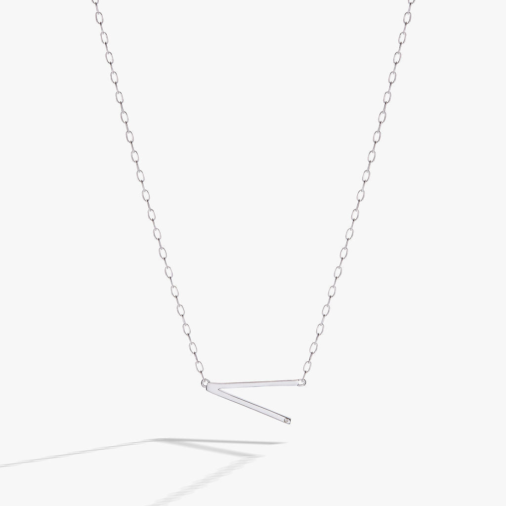 Precious Elongated Initial Necklace V 14kt Gold Over .925 Sterling Silver | Alex and Ani