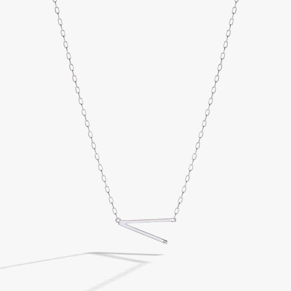 Precious Elongated Initial Necklace V 14kt Gold Over .925 Sterling Silver | Alex and Ani