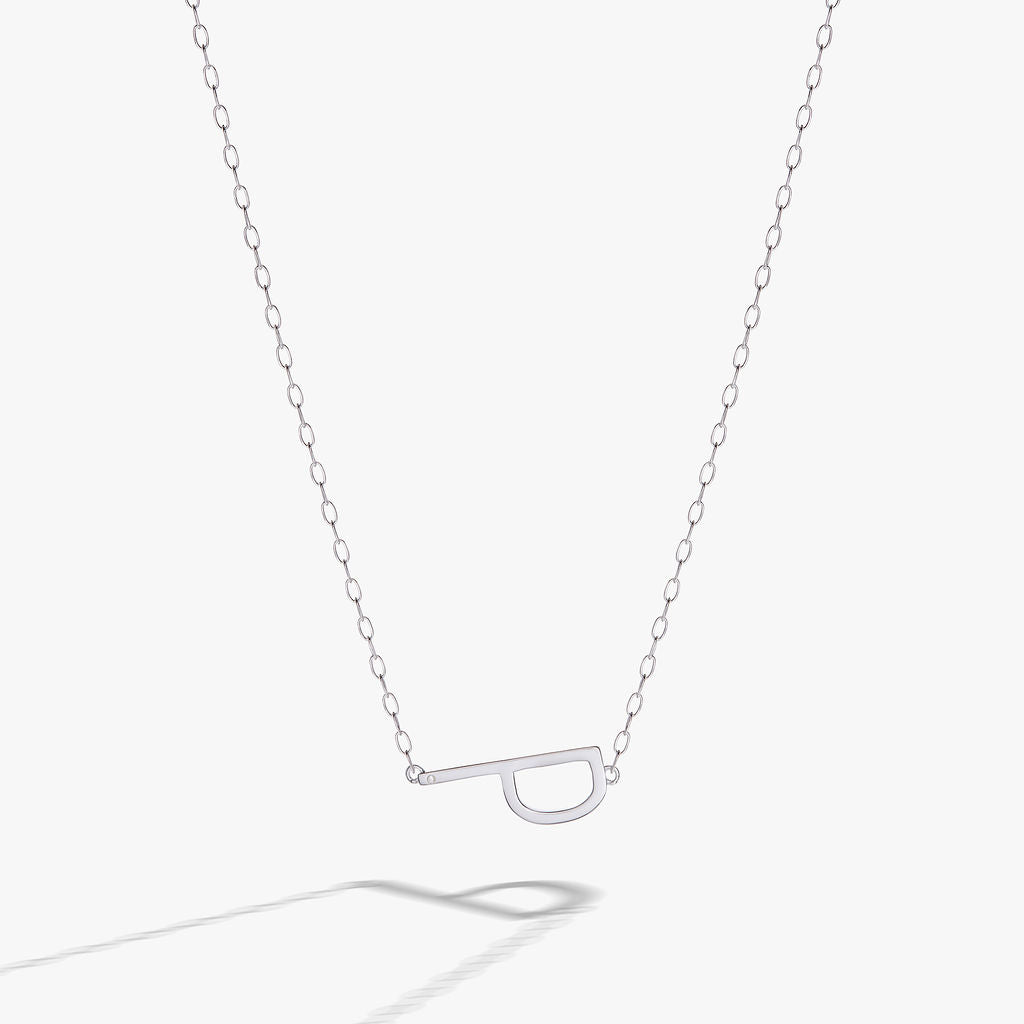 Precious Elongated Initial Necklace P Sterling Silver | Alex and Ani