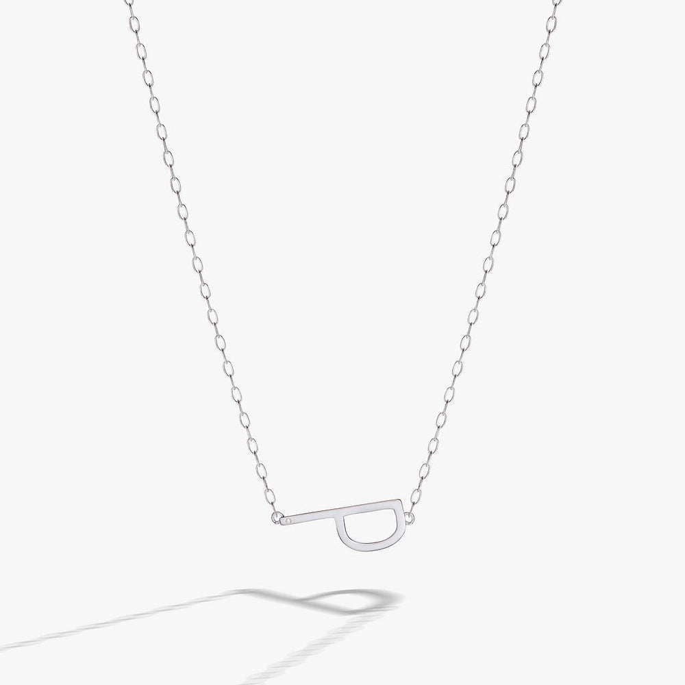 Precious Elongated Initial Necklace P Sterling Silver | Alex and Ani
