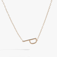 Precious Elongated Initial Necklace P Sterling Silver | Alex and Ani