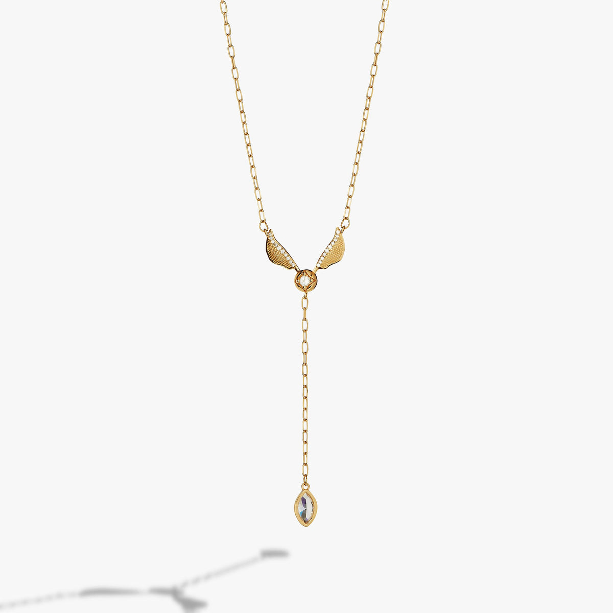 Harry Potter Golden Snitch Lariat Necklace 14kt Gold Over Sterling Silver | Alex and Ani