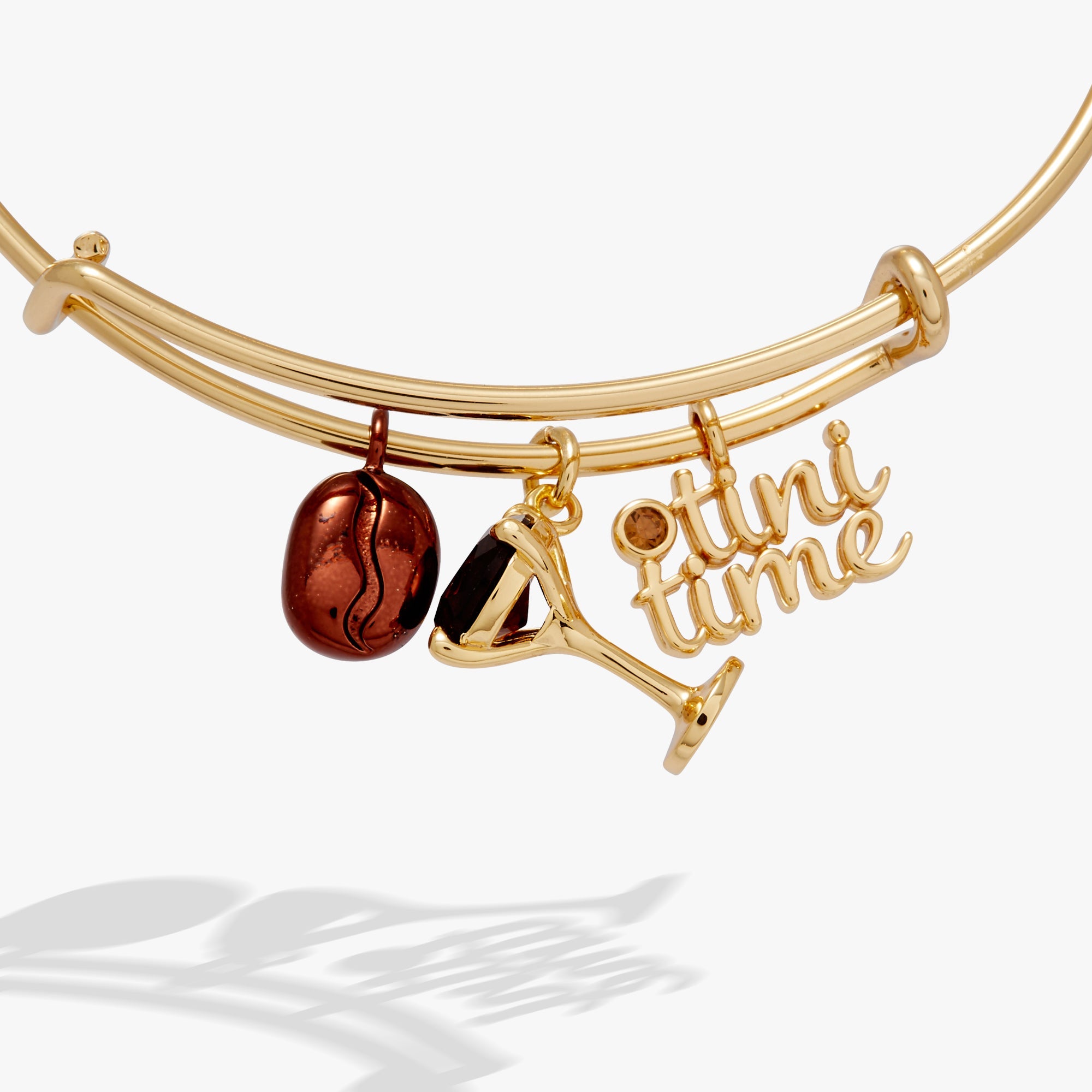 Espresso Martini Multi Charm Bangle Gold | Alex and Ani