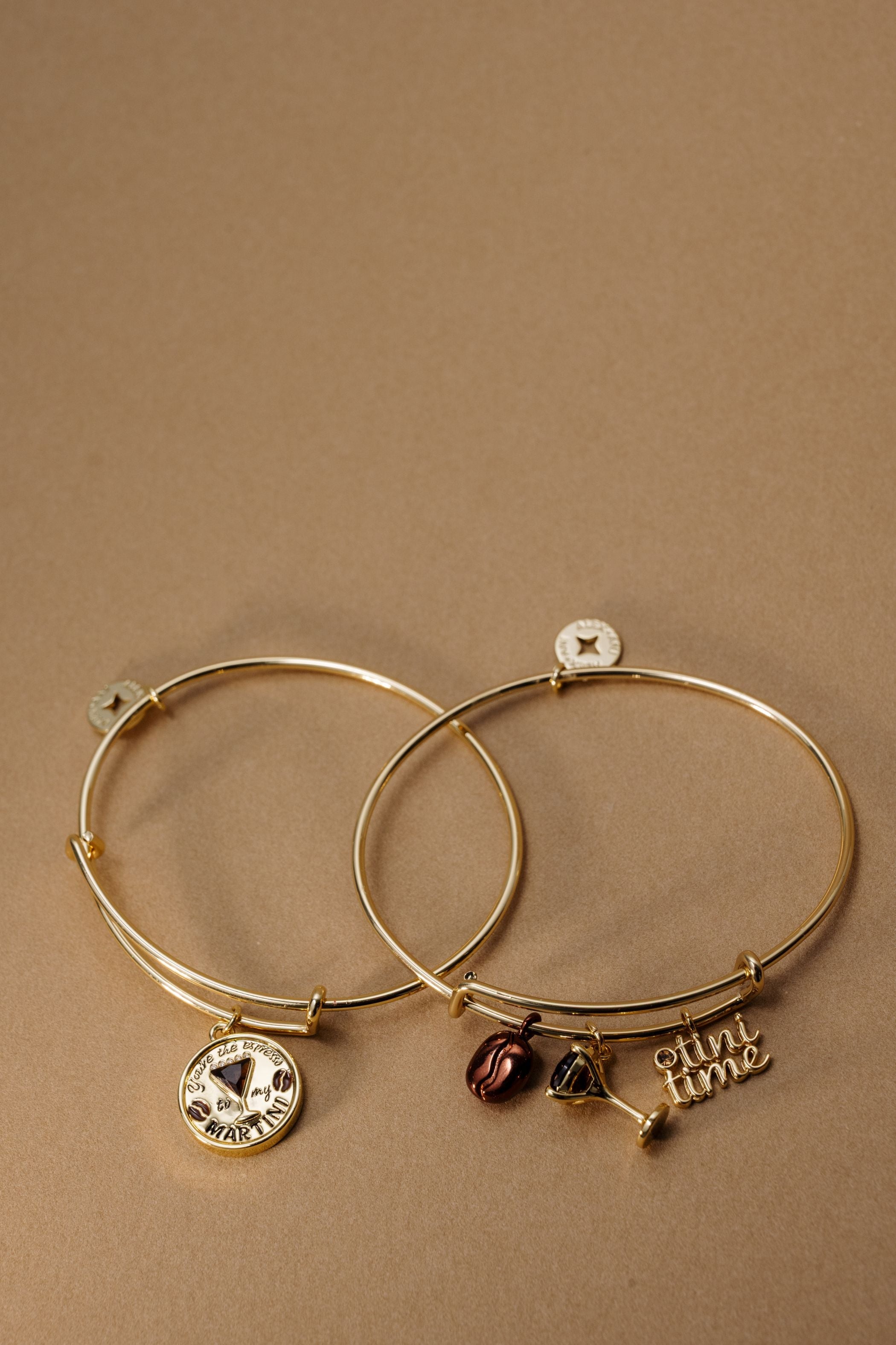 Espresso Martini Multi Charm Bangle Gold | Alex and Ani