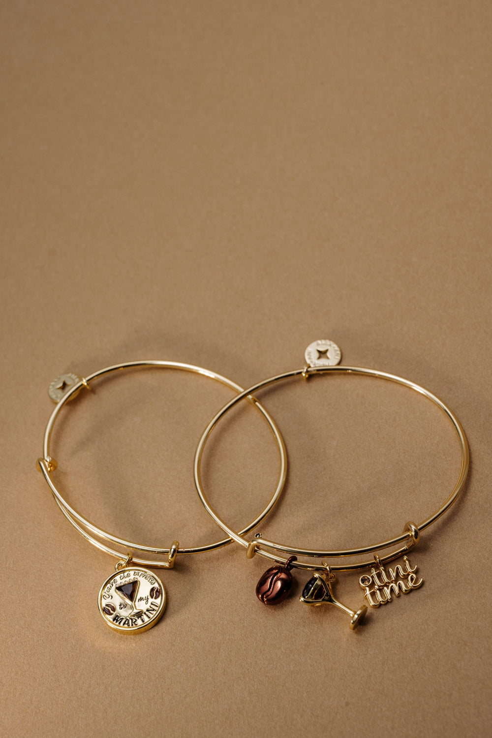 Espresso Martini Multi Charm Bangle Gold | Alex and Ani