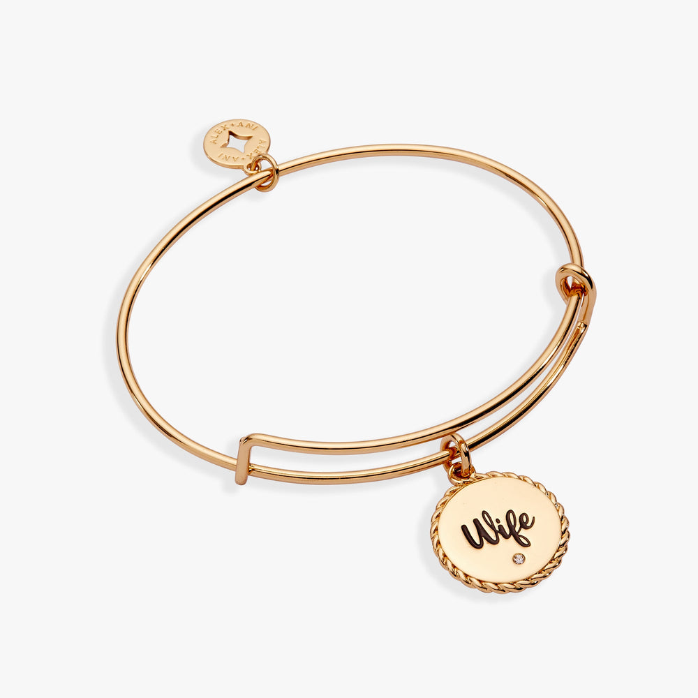 Wife Charm Bangle Gold | Alex and Ani