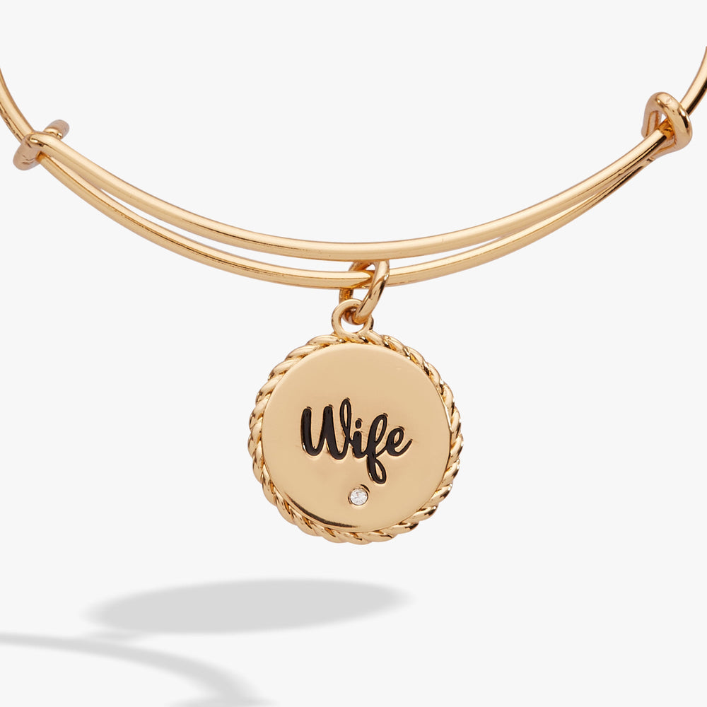 Wife Charm Bangle Gold | Alex and Ani