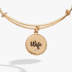 Wife Charm Bangle Gold | Alex and Ani