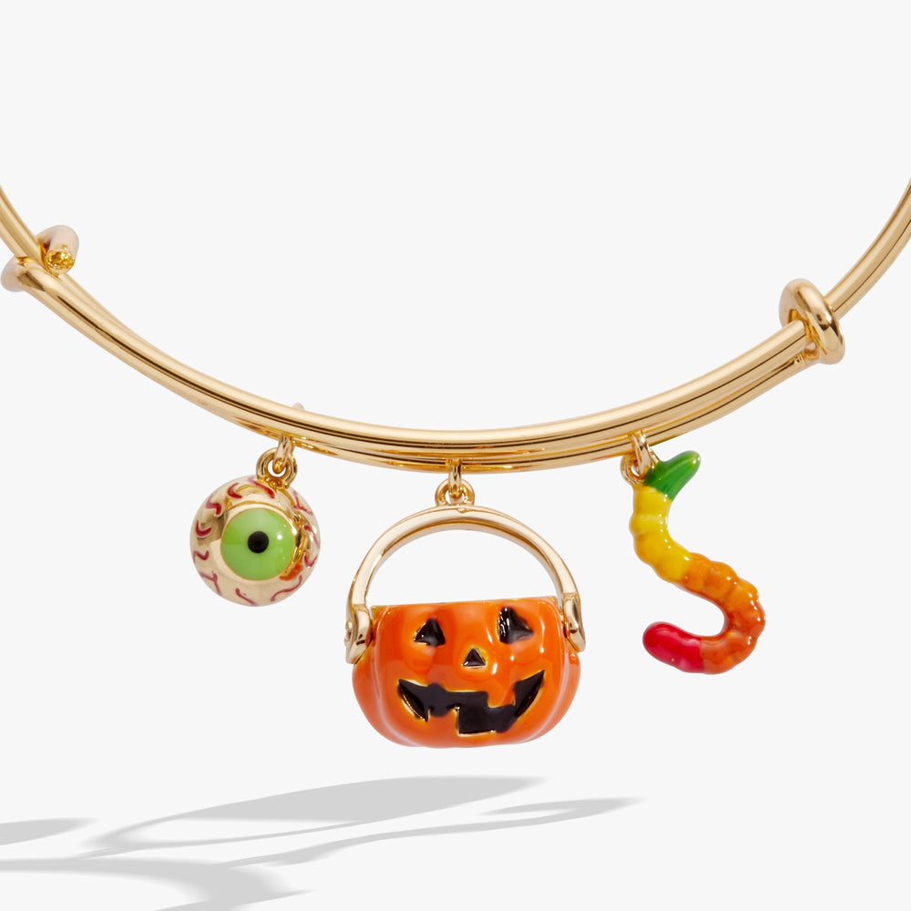 SOM - Trick or Treat multi charm bangle Gold | Alex and Ani