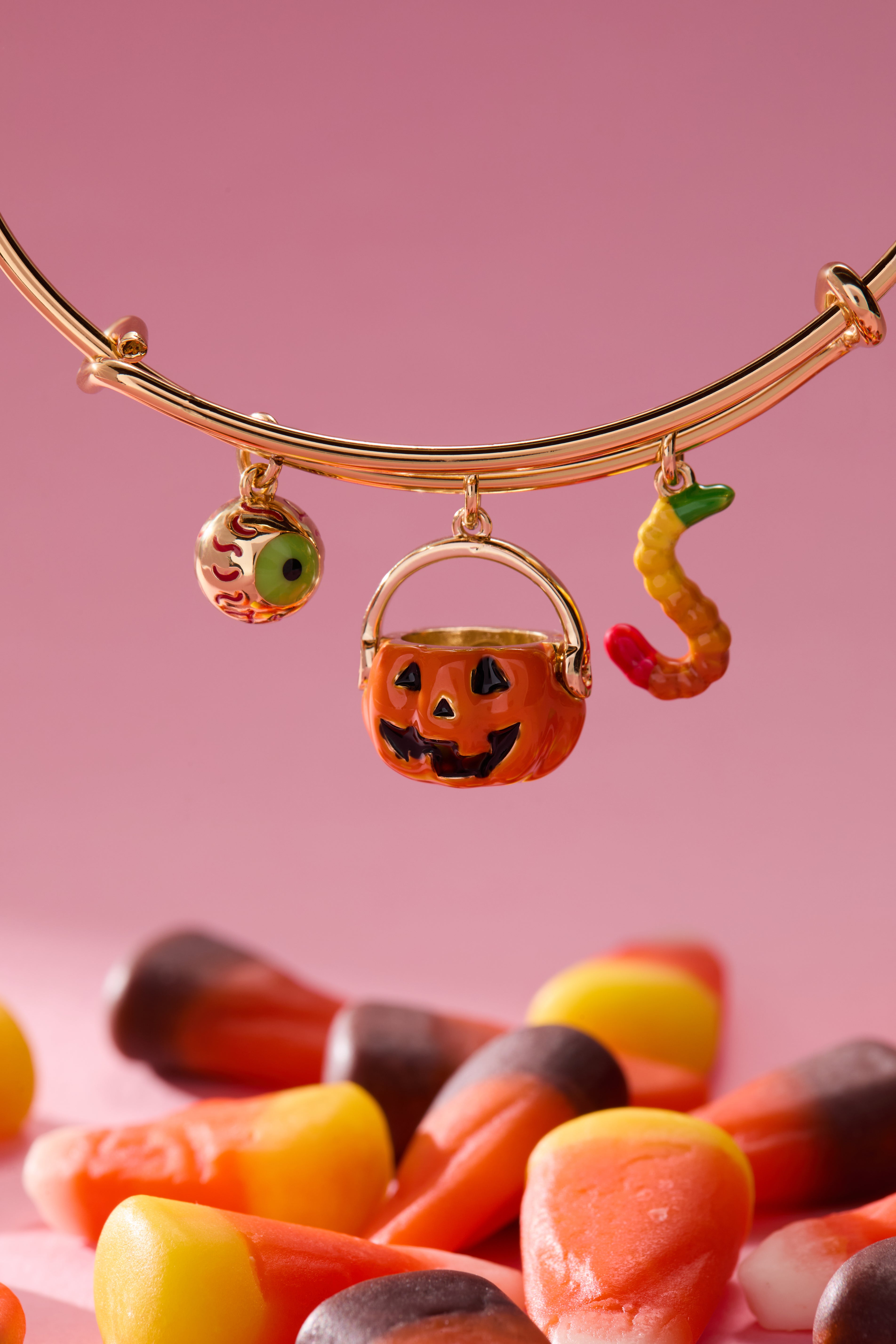 SOM - Trick or Treat multi charm bangle Gold | Alex and Ani