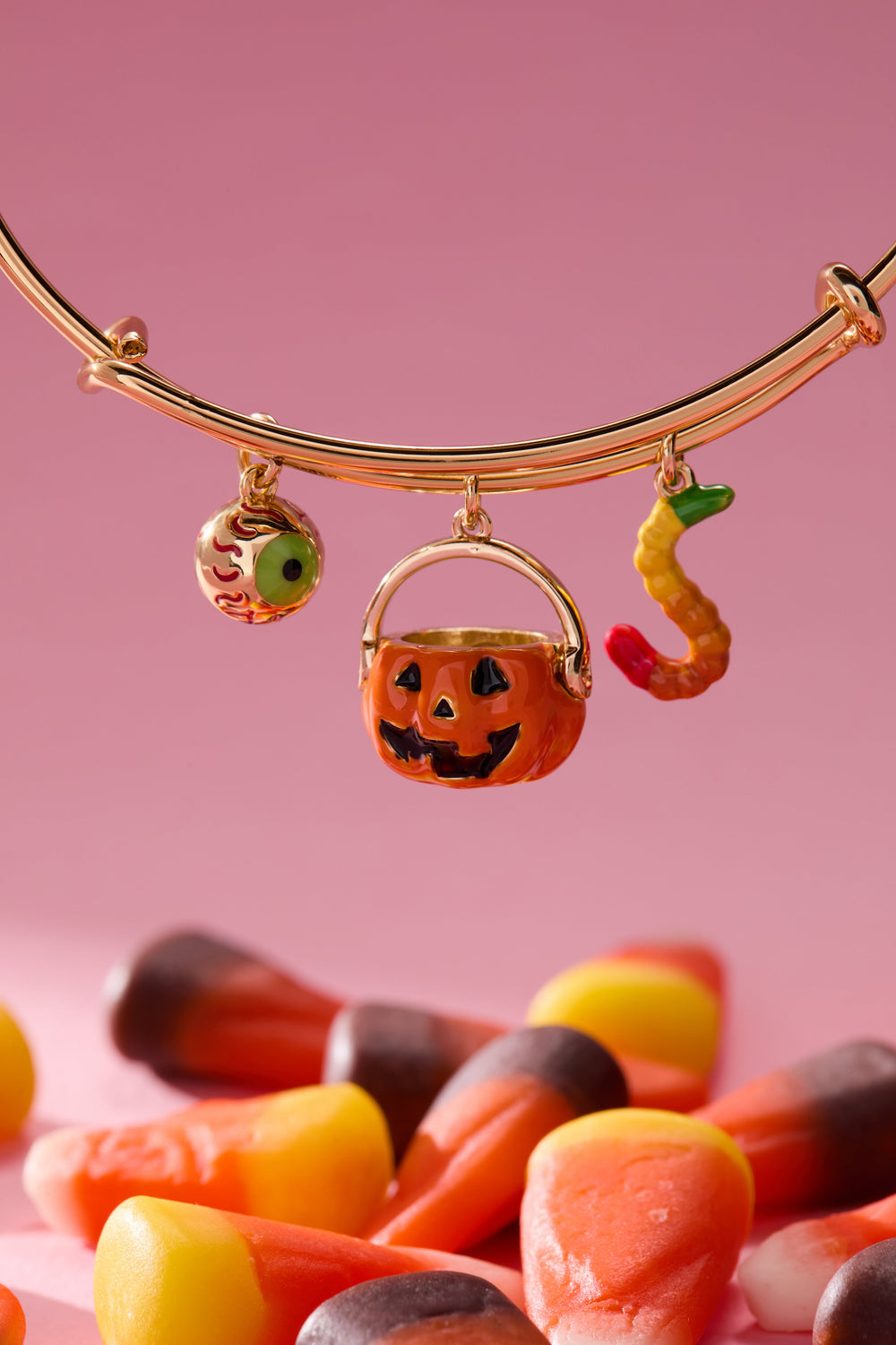 SOM - Trick or Treat multi charm bangle Gold | Alex and Ani