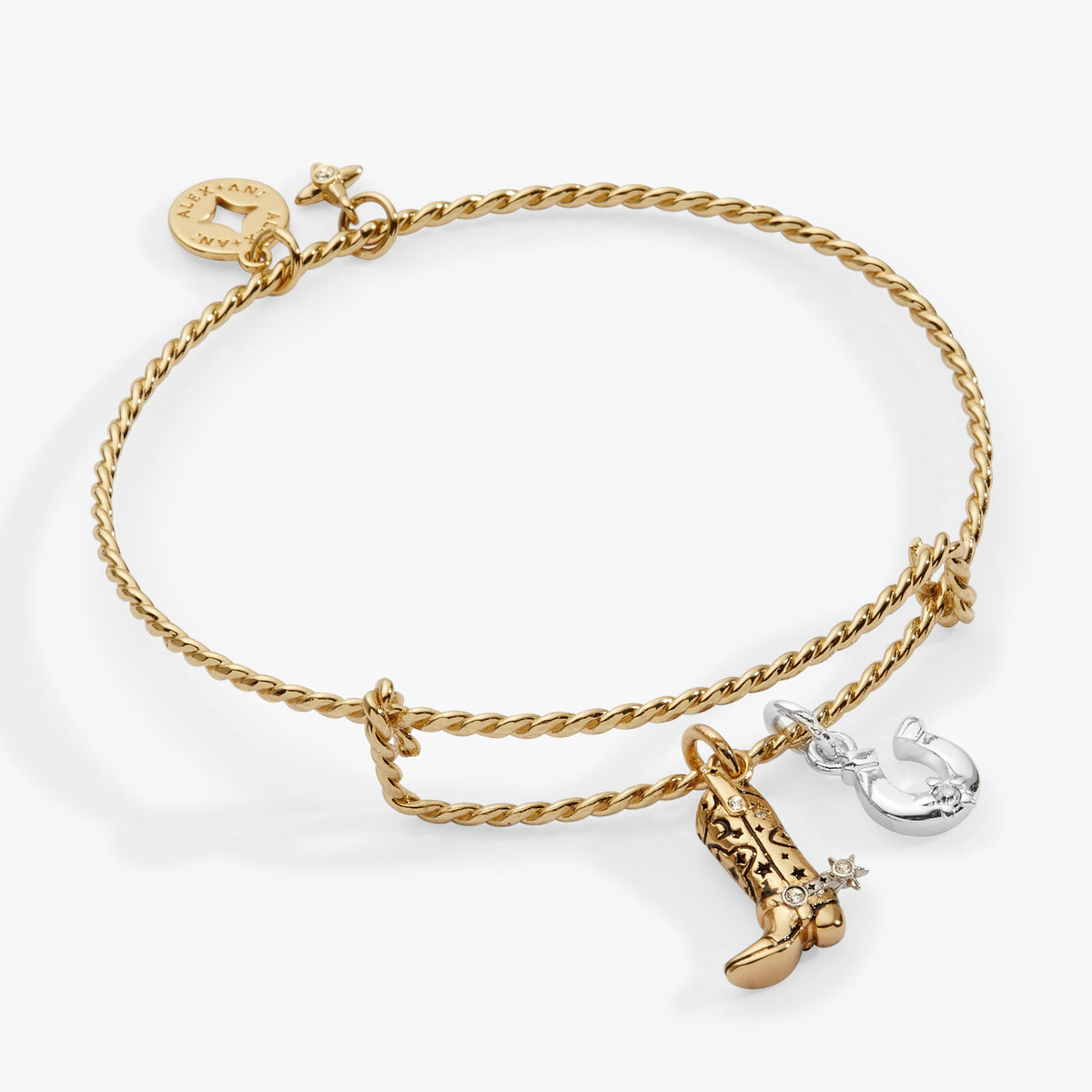 Cosmic Cowgirl Duo Charm Bangle Two Tone | Alex and Ani