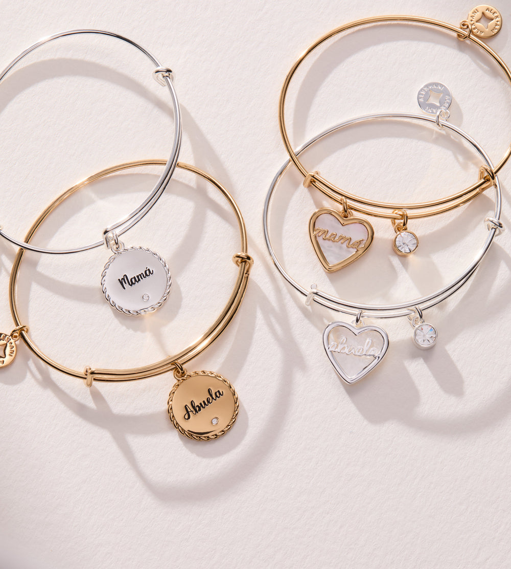 Mamá Charm Bangle Silver | Alex and Ani