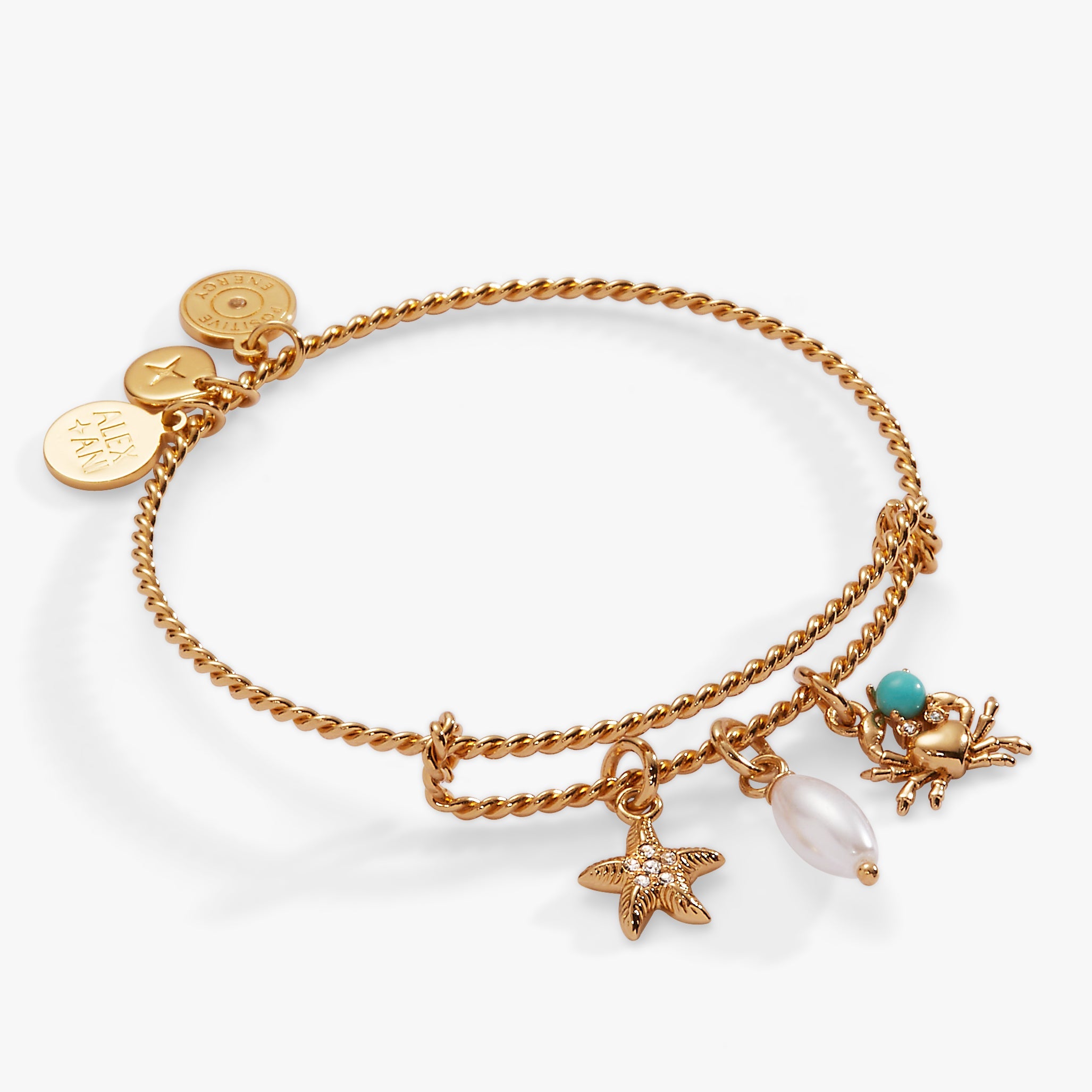 Seaside Charm Bangle Gold | Alex and Ani