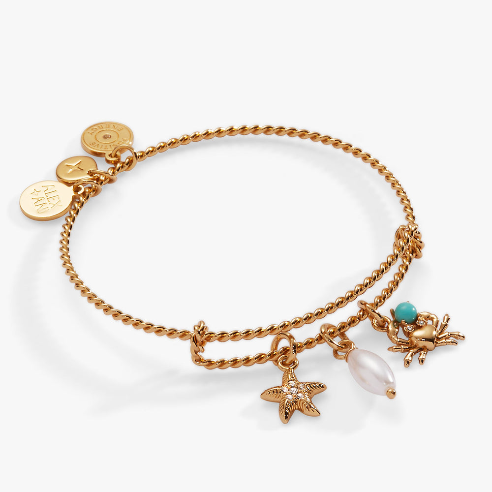 Seaside Charm Bangle Gold | Alex and Ani