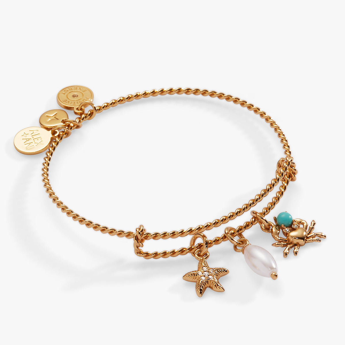 Seaside Charm Bangle Gold | Alex and Ani