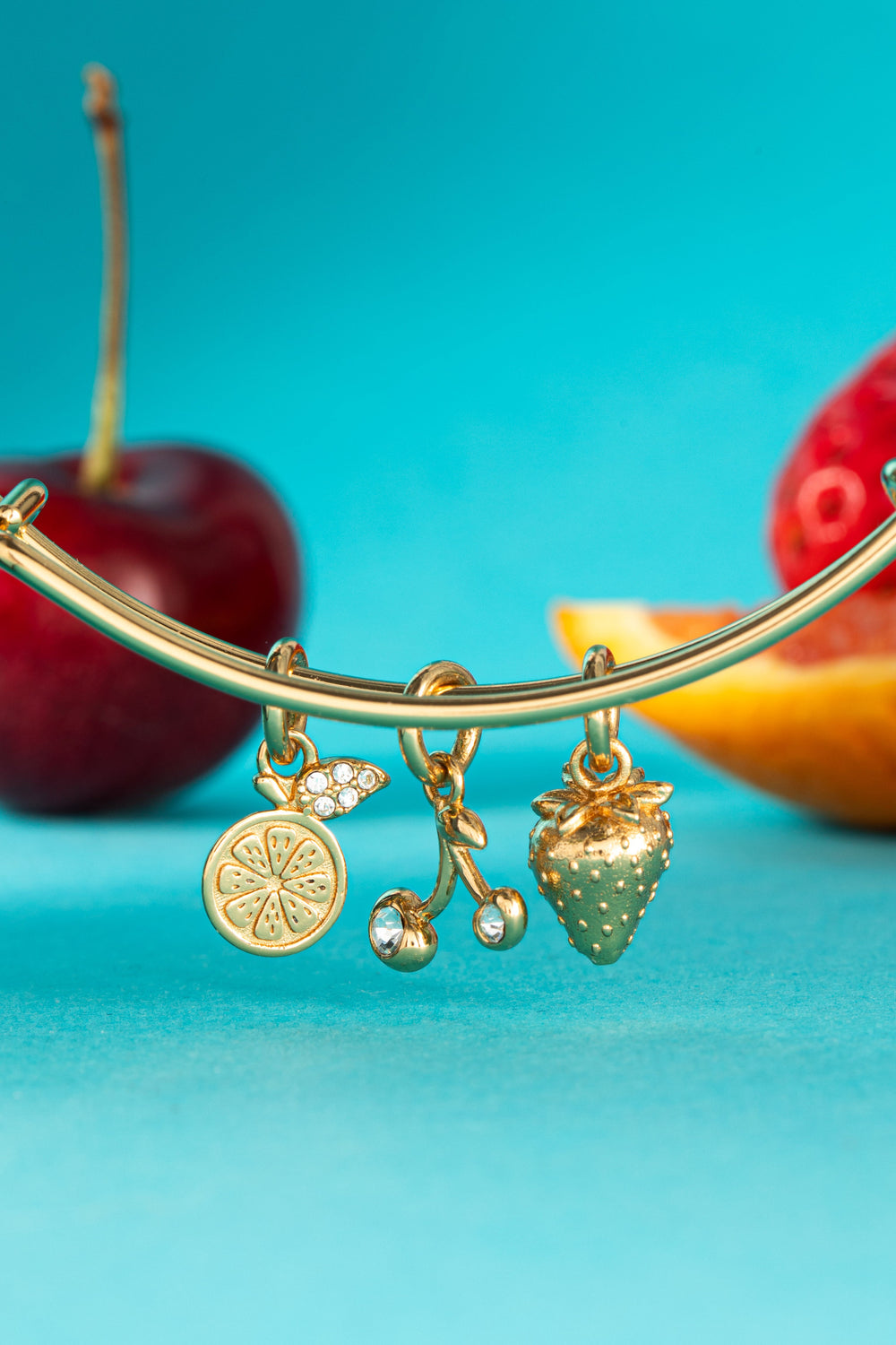 Fresh Orchard Charm Bangle Gold | Alex and Ani